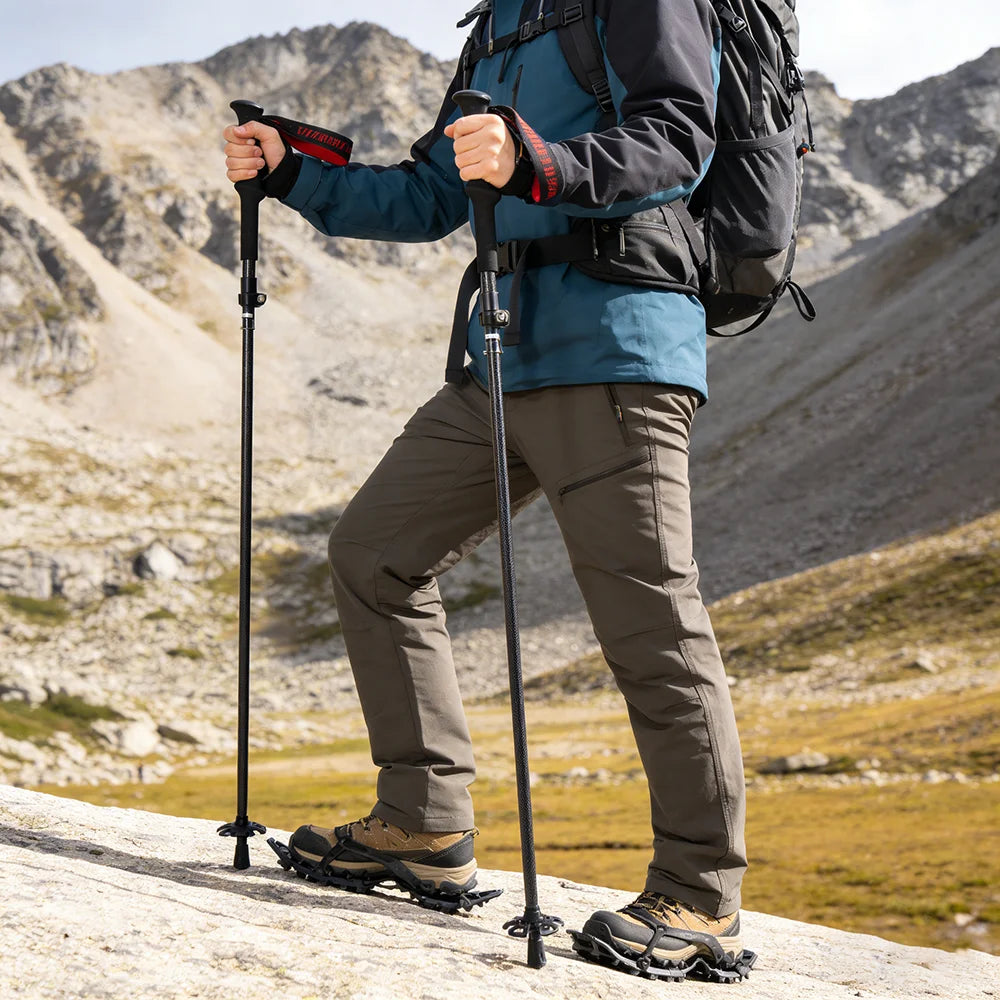 OKHEALING Ultralight Carbon Fiber Trekking Poles For Outdoor Hiking