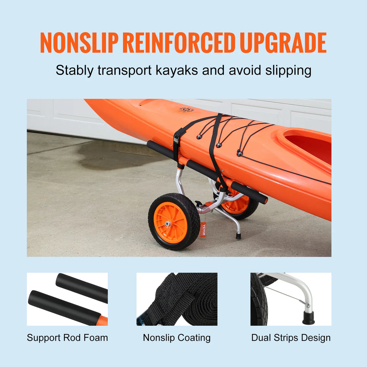 SucceBuy Professional Kayak Cart With 450 Lb Weight Capacity