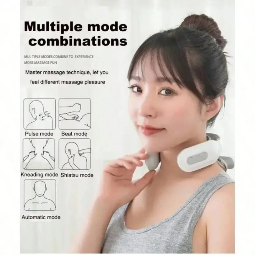 Lism Four Head Adjustable Heating USB Comfort Massager