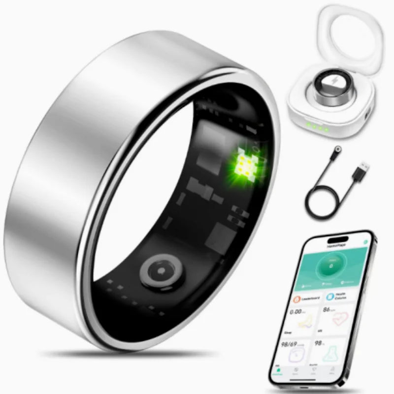 Smart Ring Health And Fitness Tracker With Heart Rate Monitoring
