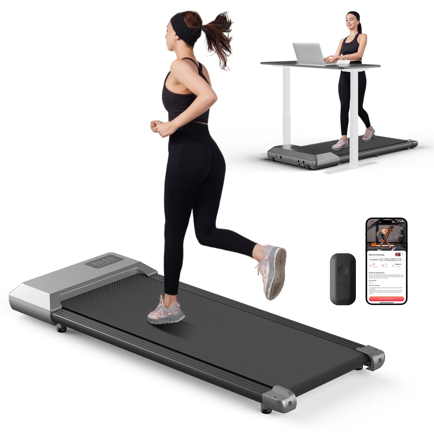 Superun 2.5Hp Home Treadmill With LCD Display And App Monitoring