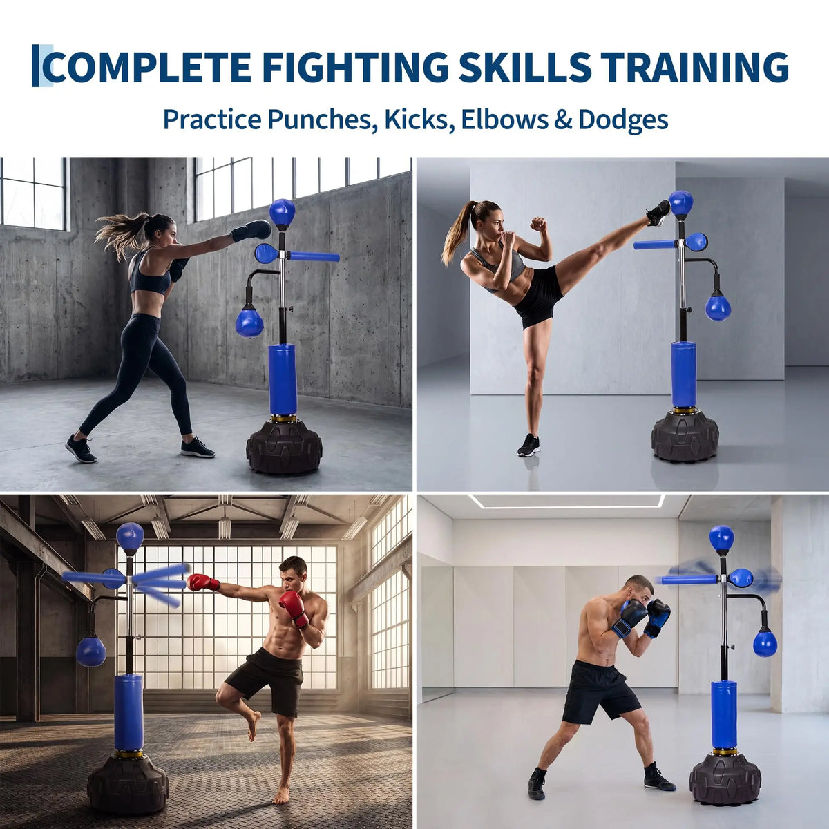 Freestanding Boxing Bar With Swivel And Speed Balls For Training