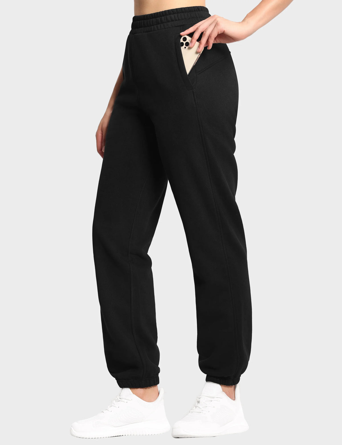 The Gym People Womens Fleece Workout Sweatpants With Pockets