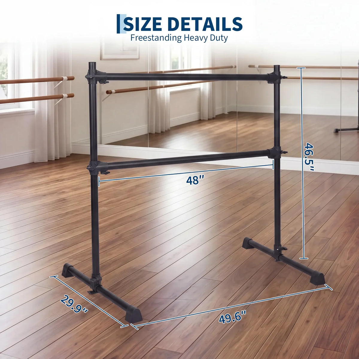 Freestanding Adjustable Ballet Barre for Dance Practice Pilates and Stretching