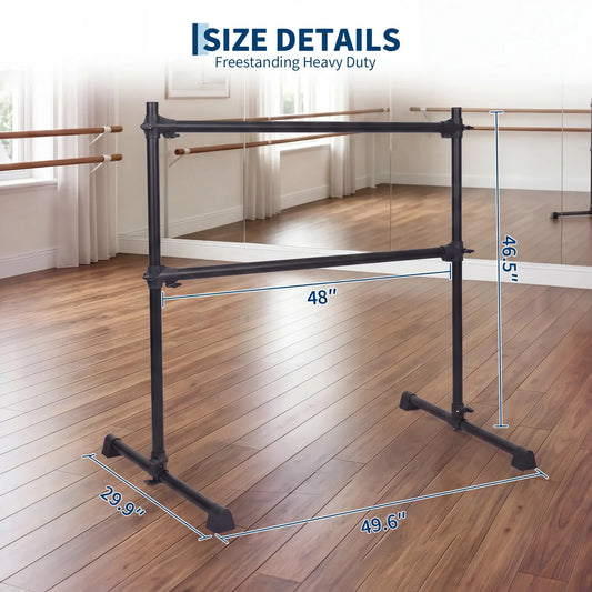 Freestanding Adjustable Ballet Barre for Dance Practice Pilates and Stretching