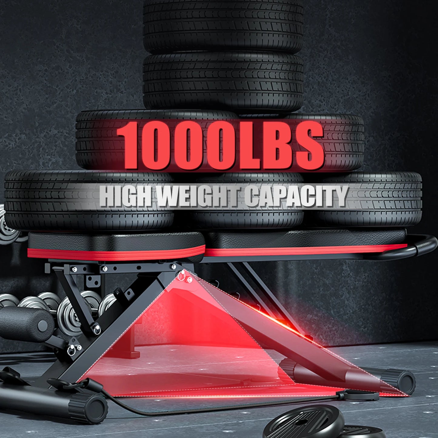 Foldable Multi Functional Dumbbell Bench For Full Body Workout
