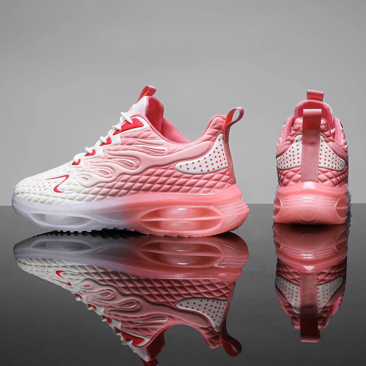 Lightweight Breathable Mesh Lace Up Casual Running Shoes