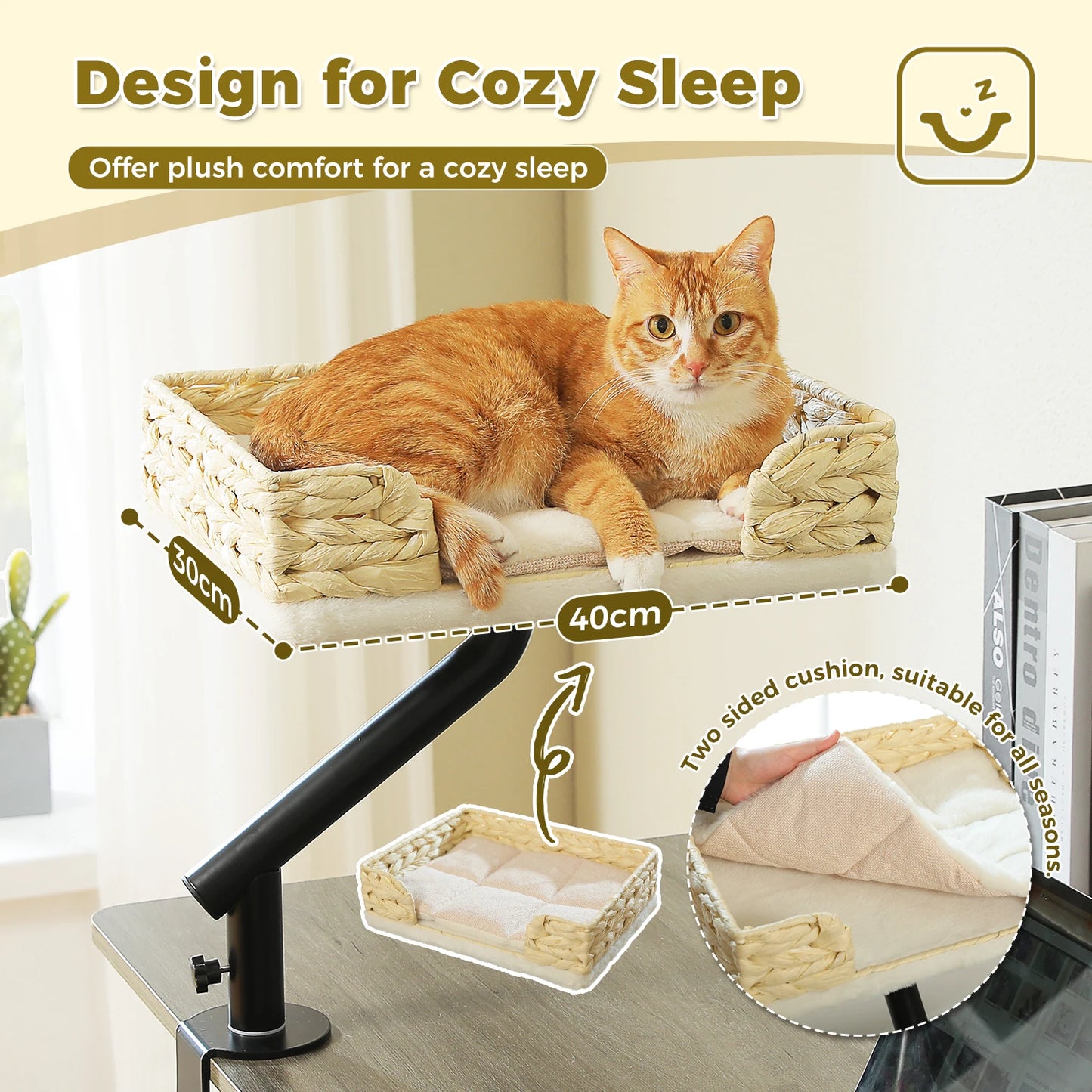 Pawz Road Adjustable Rotatable Cat Desk Bed And Hammock