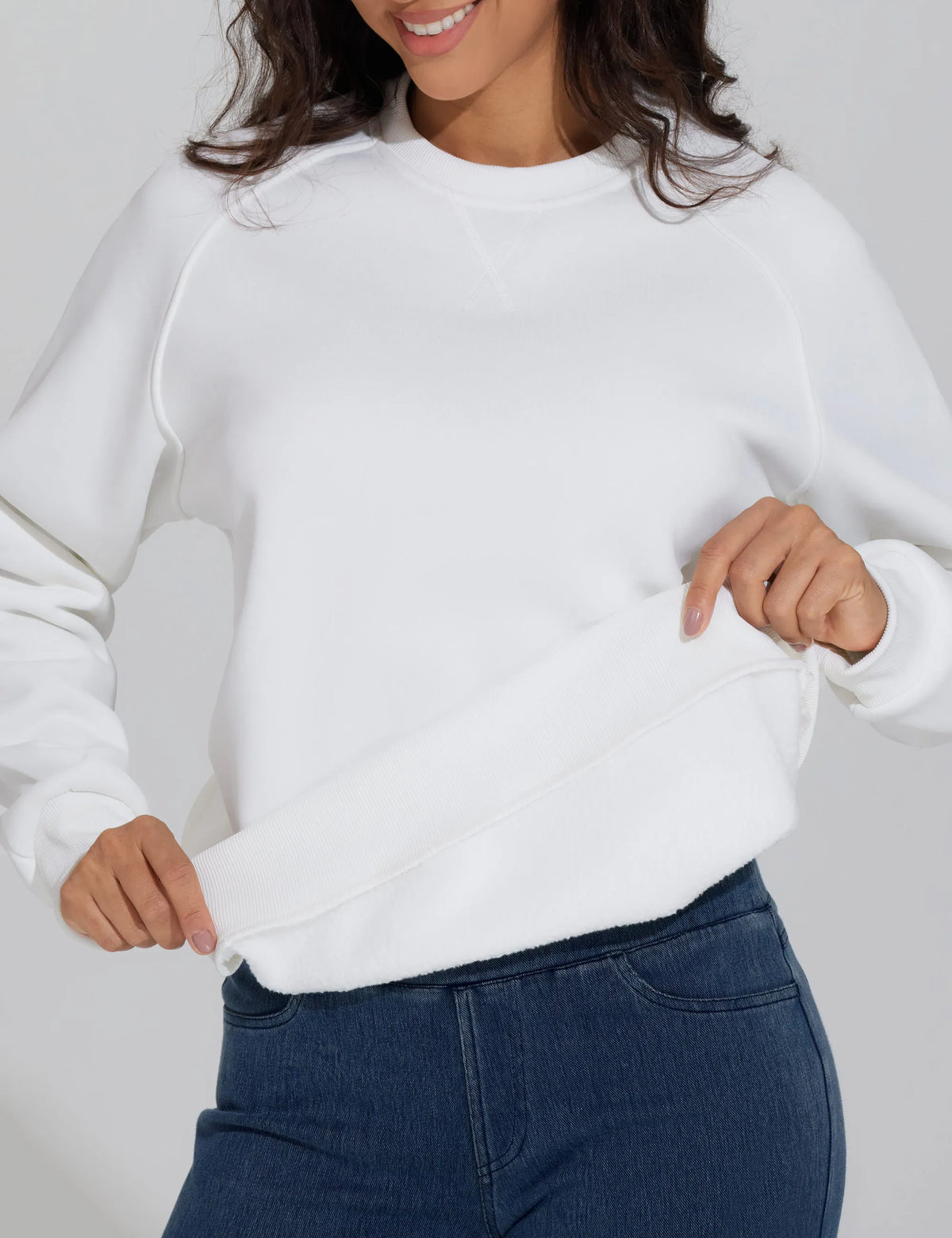 THE GYM PEOPLE Women's Long Sleeve Fleece Crewneck Sweatshirt