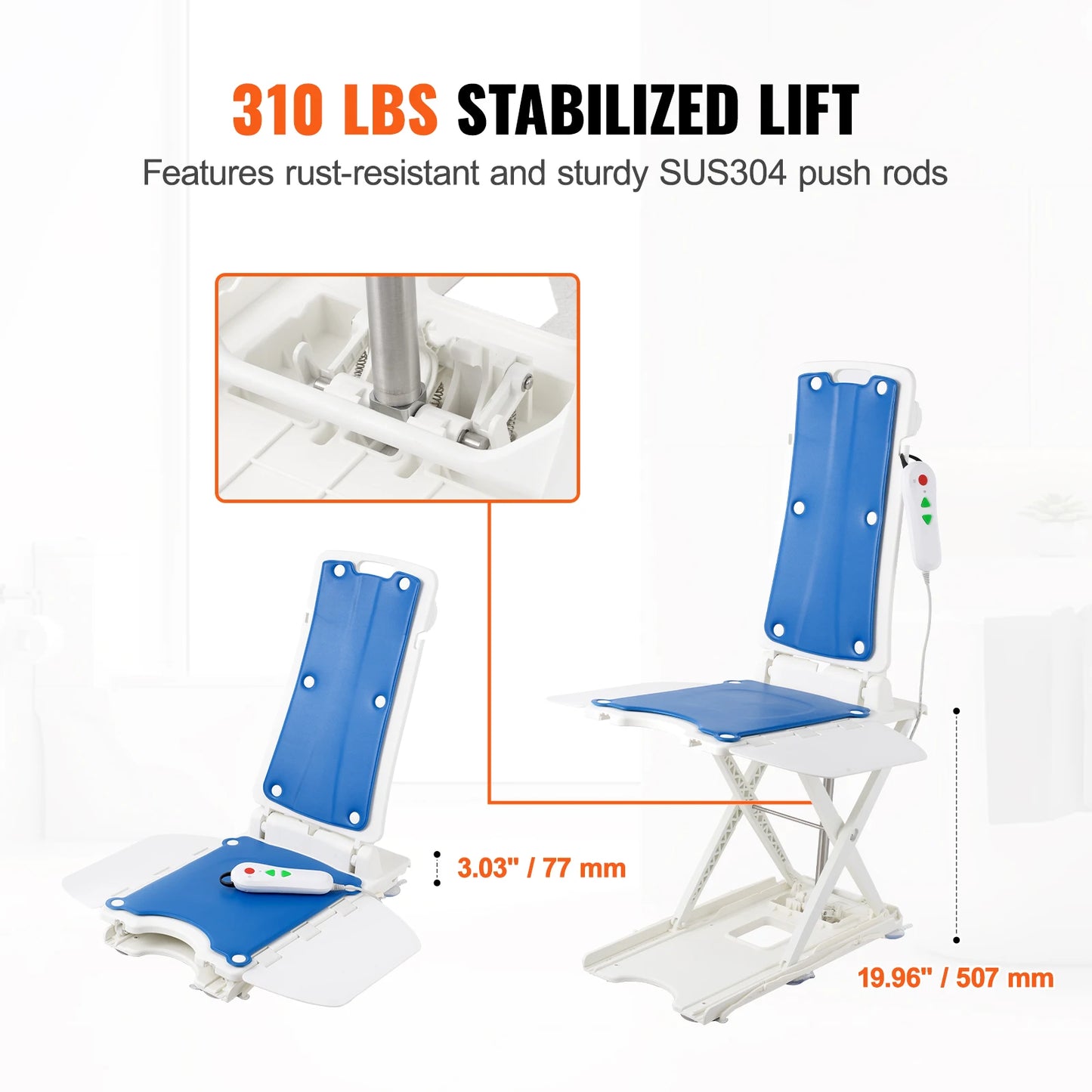 Height Adjustable Electric Patient Lift Chair For Seniors