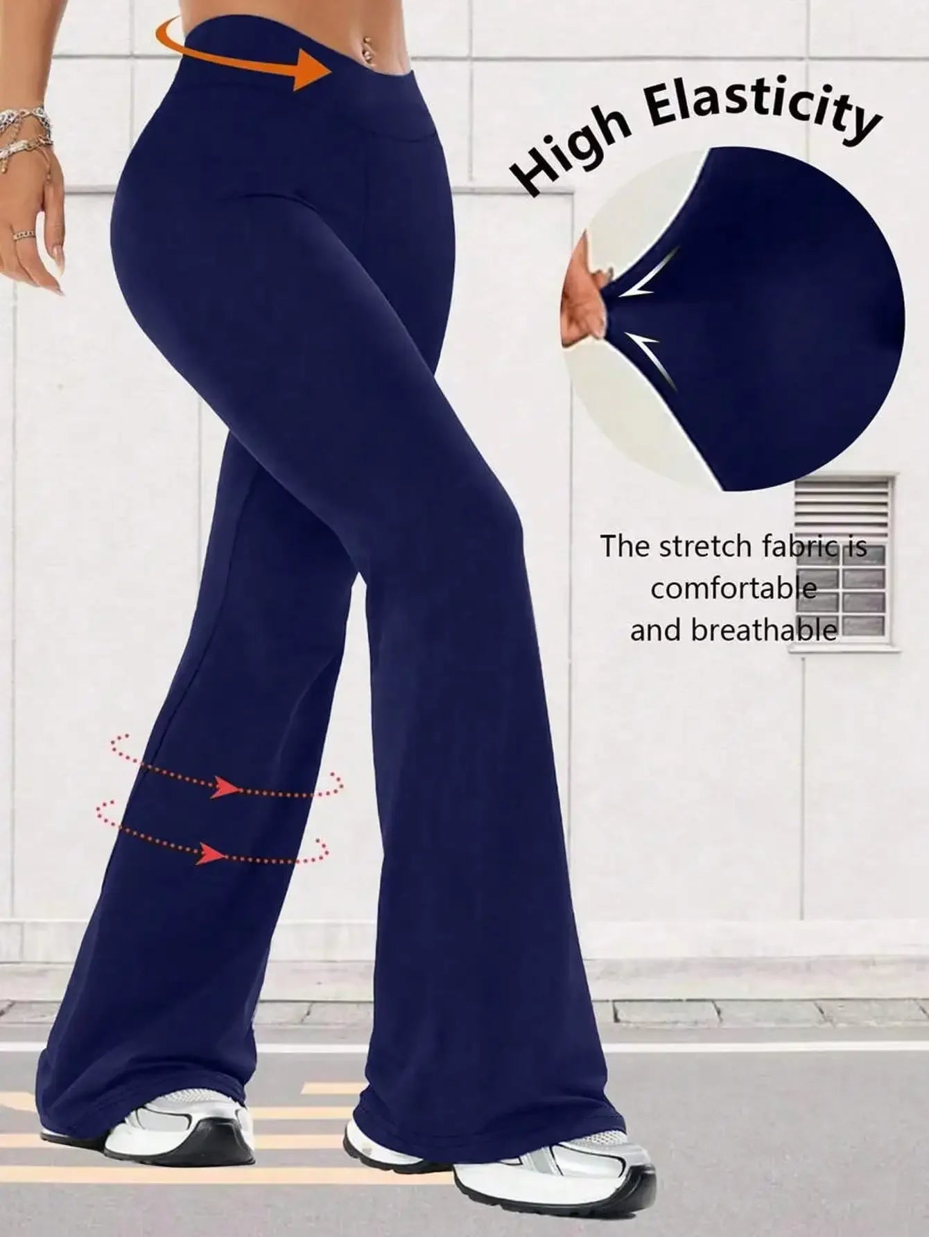 Women High Waist Flare Yoga Pants For Exercise