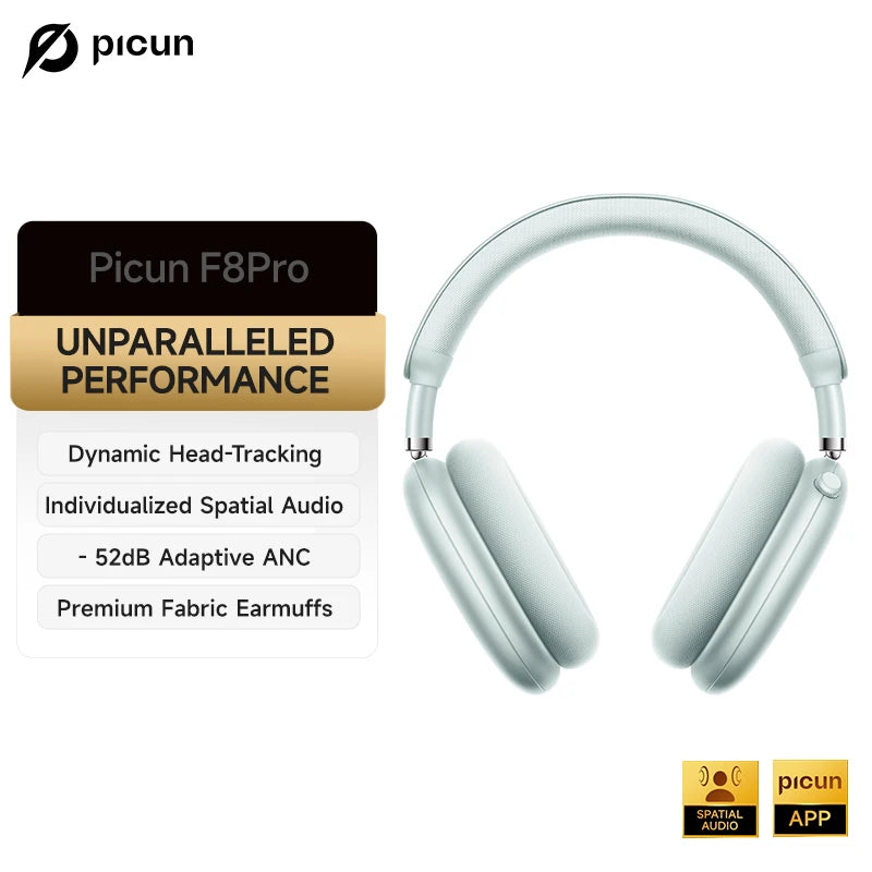 Picun F8 Pro ANC Headphones Featuring 3D Spatial Audio