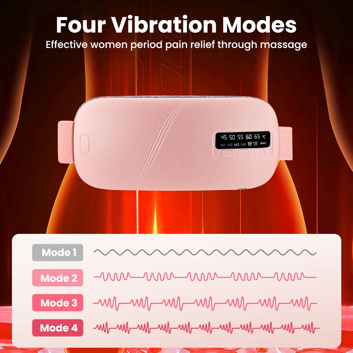 PASTSKY 5 Mode Electric Heating Vibration Waist Massage Belt
