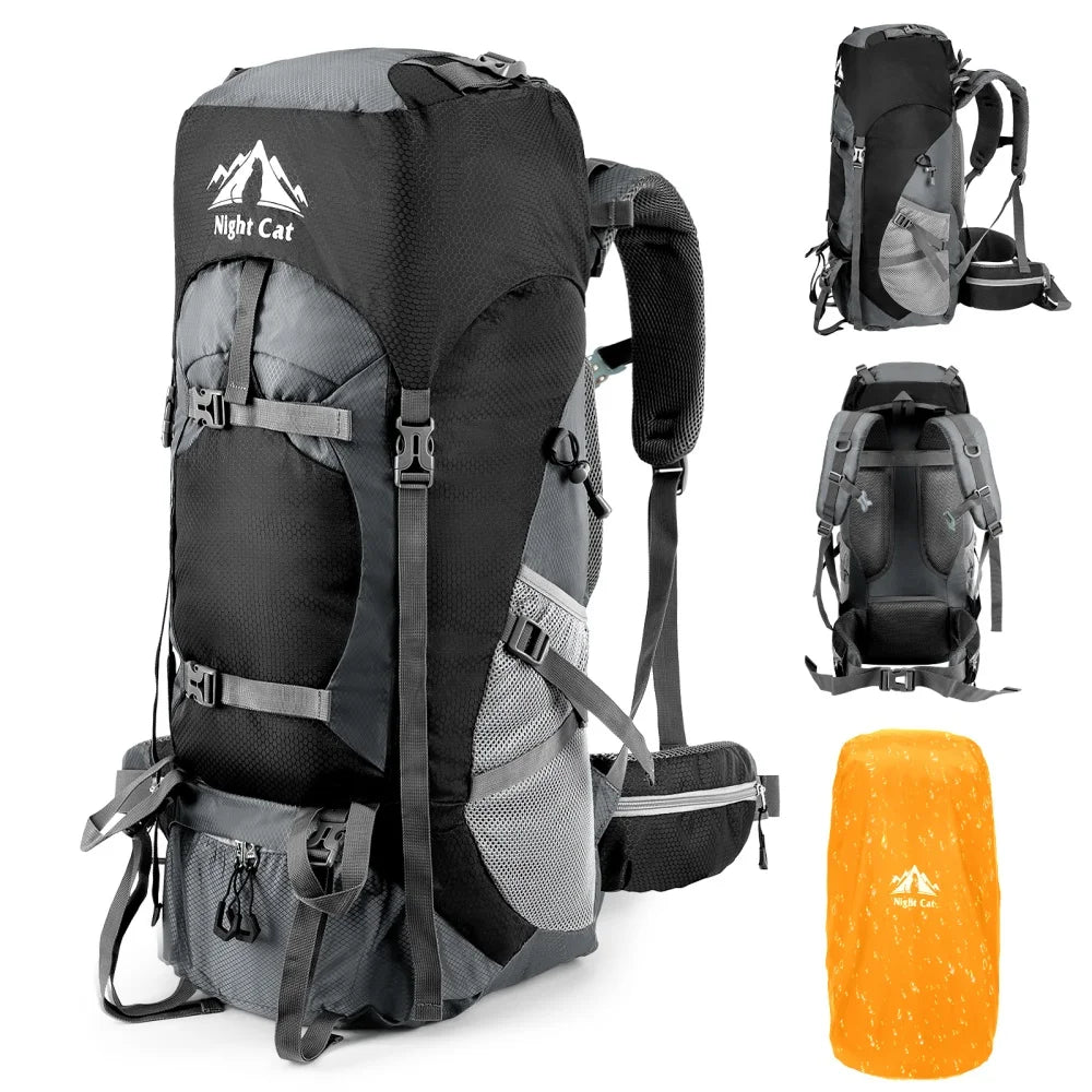 Night Cat Lightweight Waterproof Hiking Backpack For Outdoor Camping