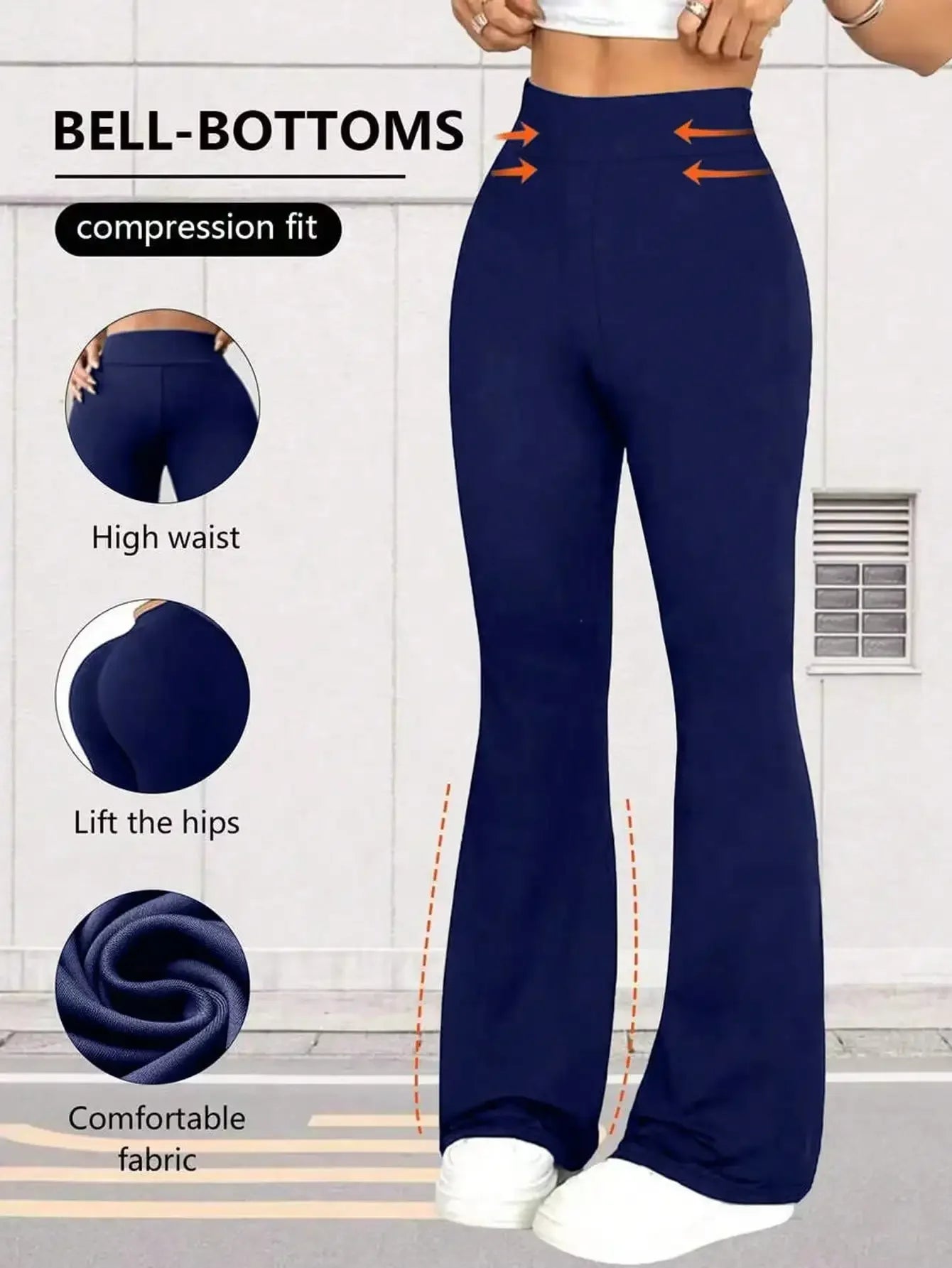 Women High Waist Flare Yoga Pants For Exercise