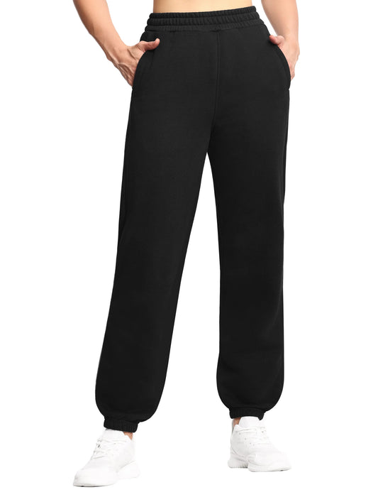 The Gym People Womens Fleece Workout Sweatpants With Pockets