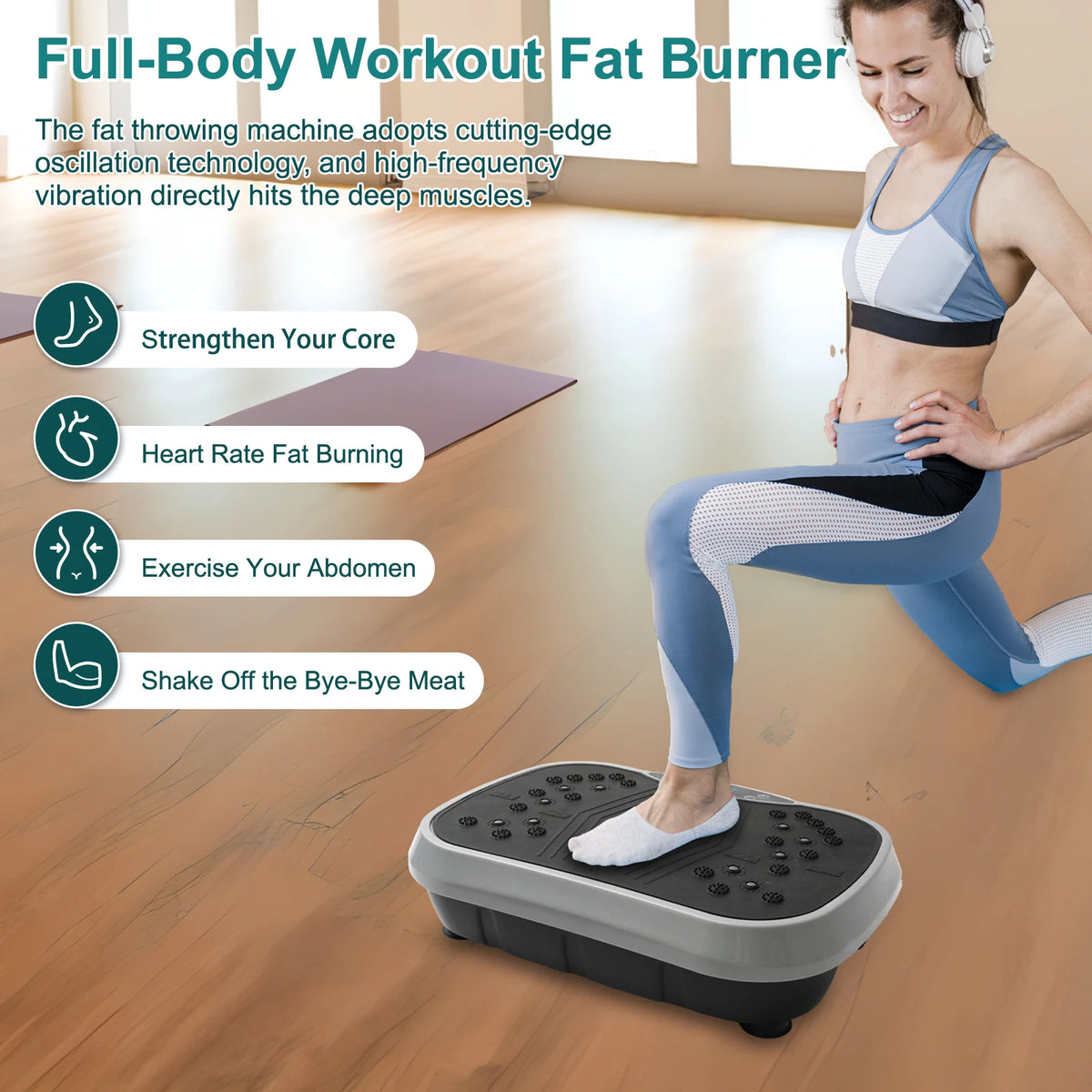 Full Body Vibration Plate Exercise Machine For Home Training