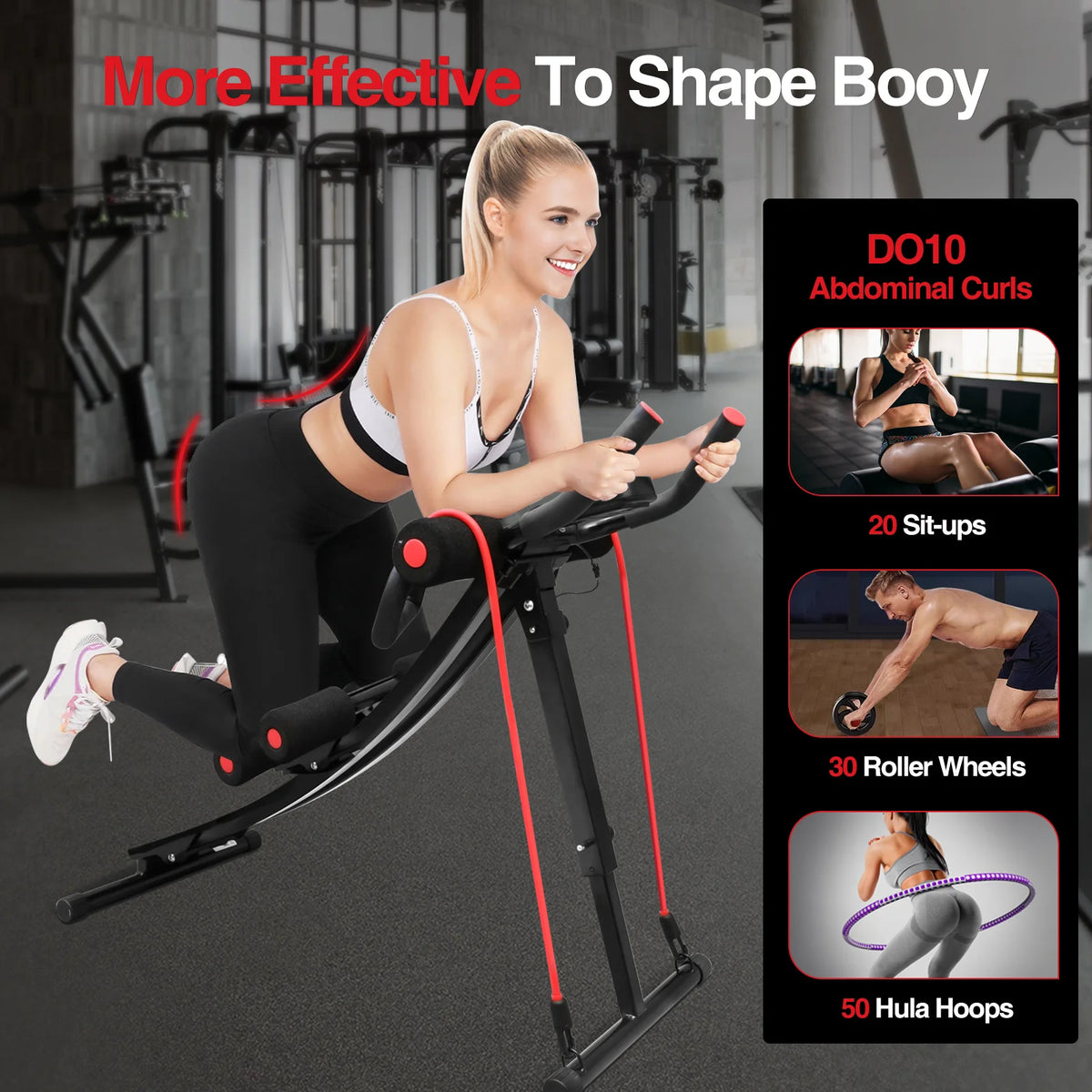 Gikpal Foldable Ab Machine With Lcd Display For Core Exercise