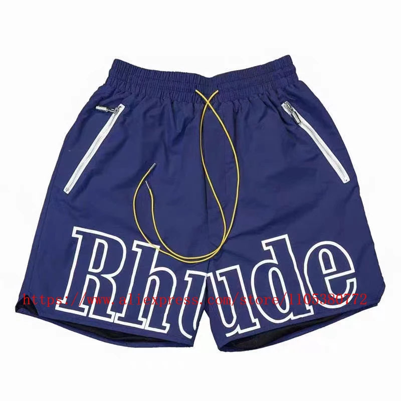 Men's Casual Elastic Waist Zip Pocket Summer Shorts