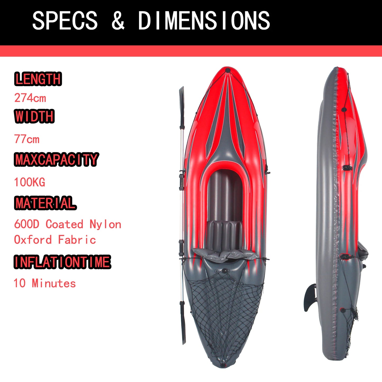 HHSJZWCY Inflatable Fishing Kayak With Pump And Paddles