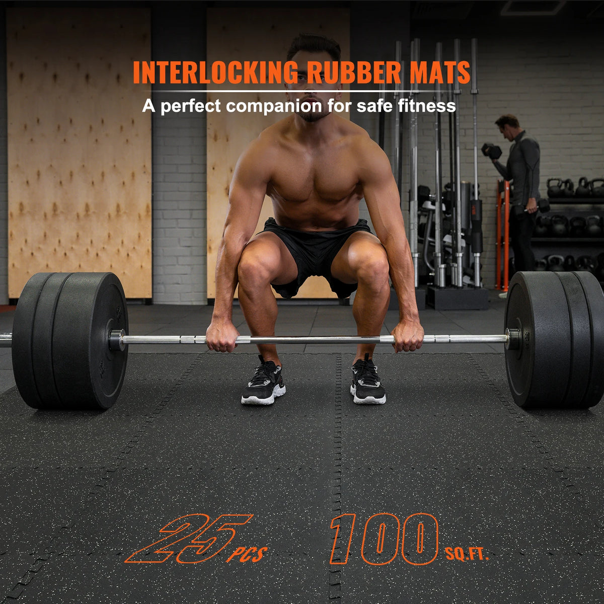 SucceBuy Waterproof Interlocking Natural Rubber EVA Foam Gym Mats