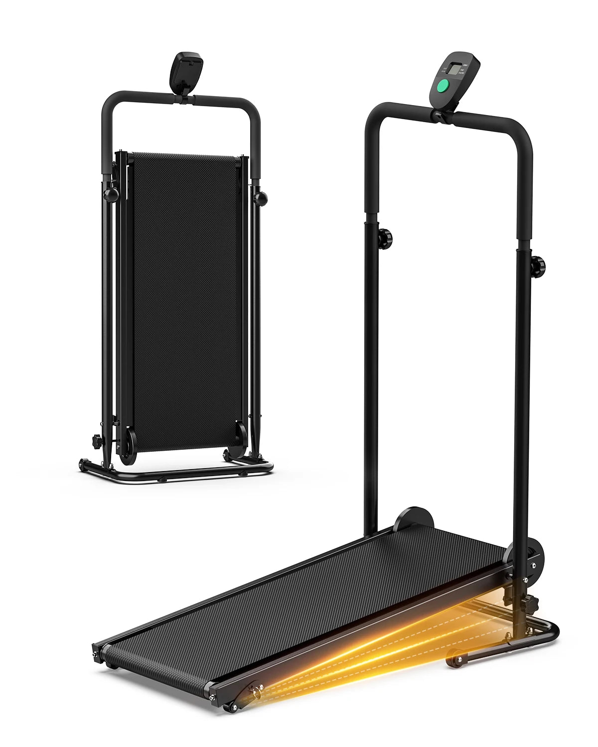 AKLUER Manual Treadmill With Dual Flywheel And Fixed Incline