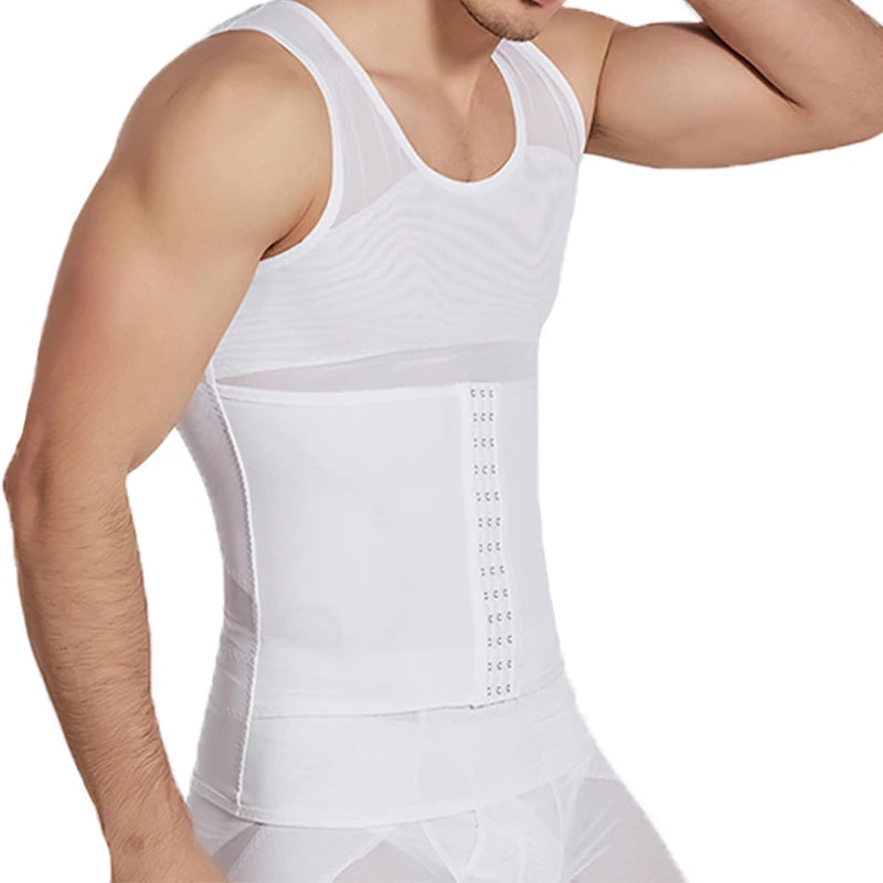 Cxzd Mens Slimming Mesh Waist Trainer Body Shaper Top