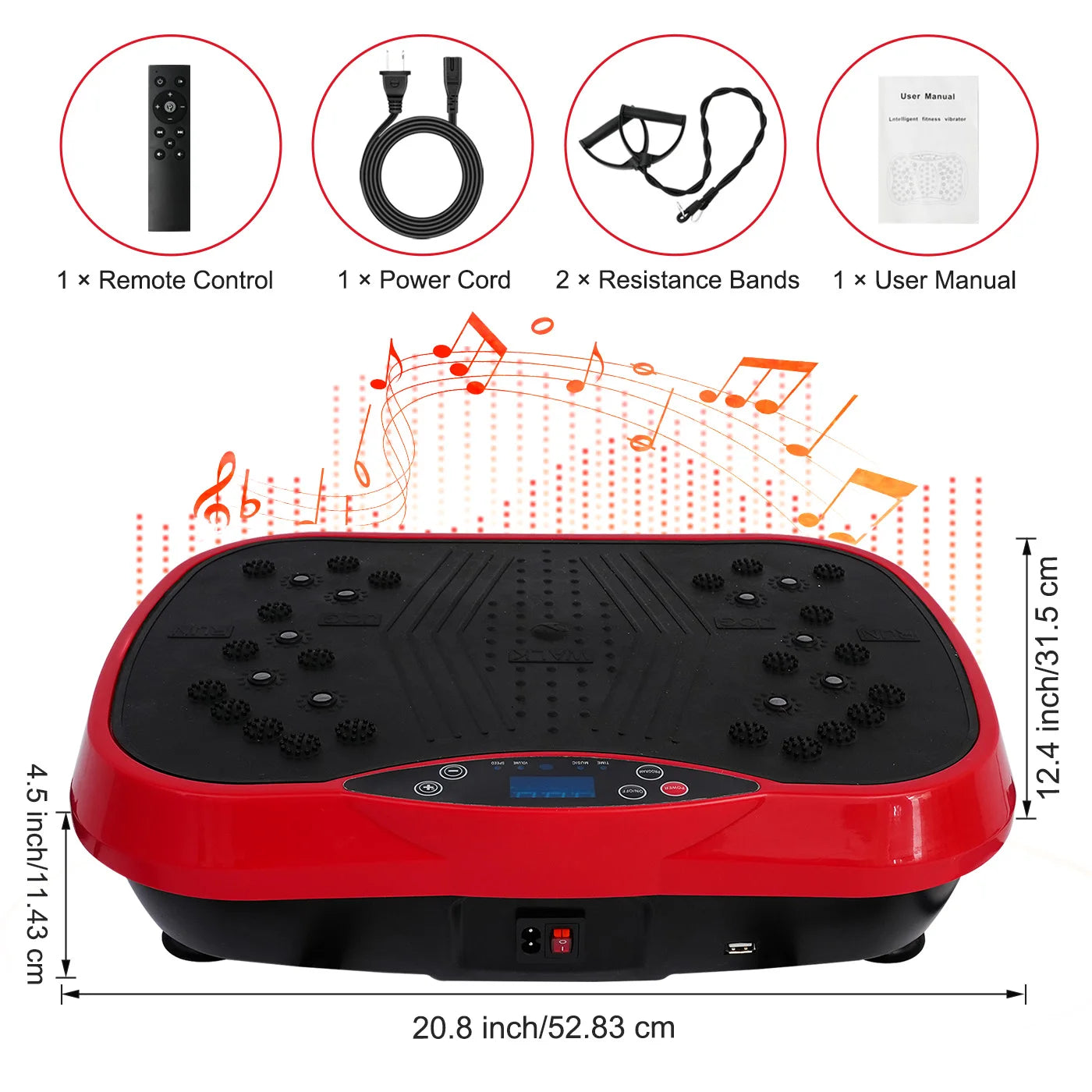 Portable Vibration Exercise Plate Machine For Full Body Workouts
