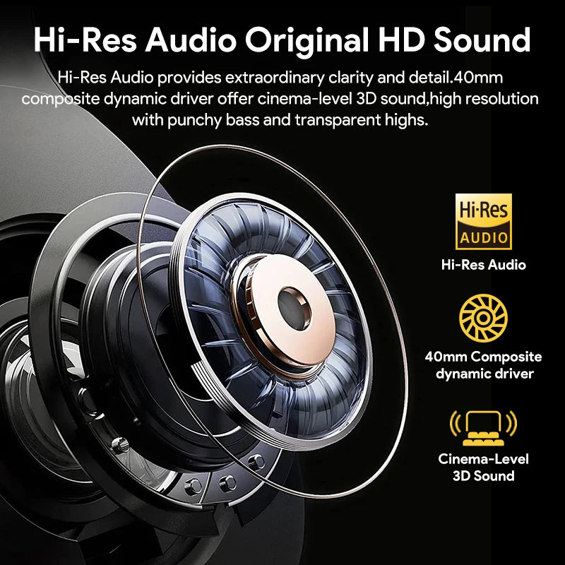 QCY H3 Over Ear Headphones With Hybrid Noise Cancellation
