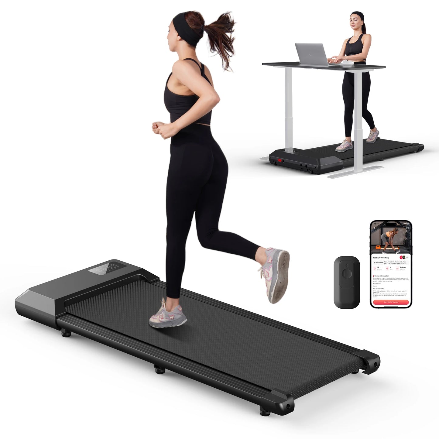 Superun 2.5Hp Home Treadmill With LCD Display And App Monitoring
