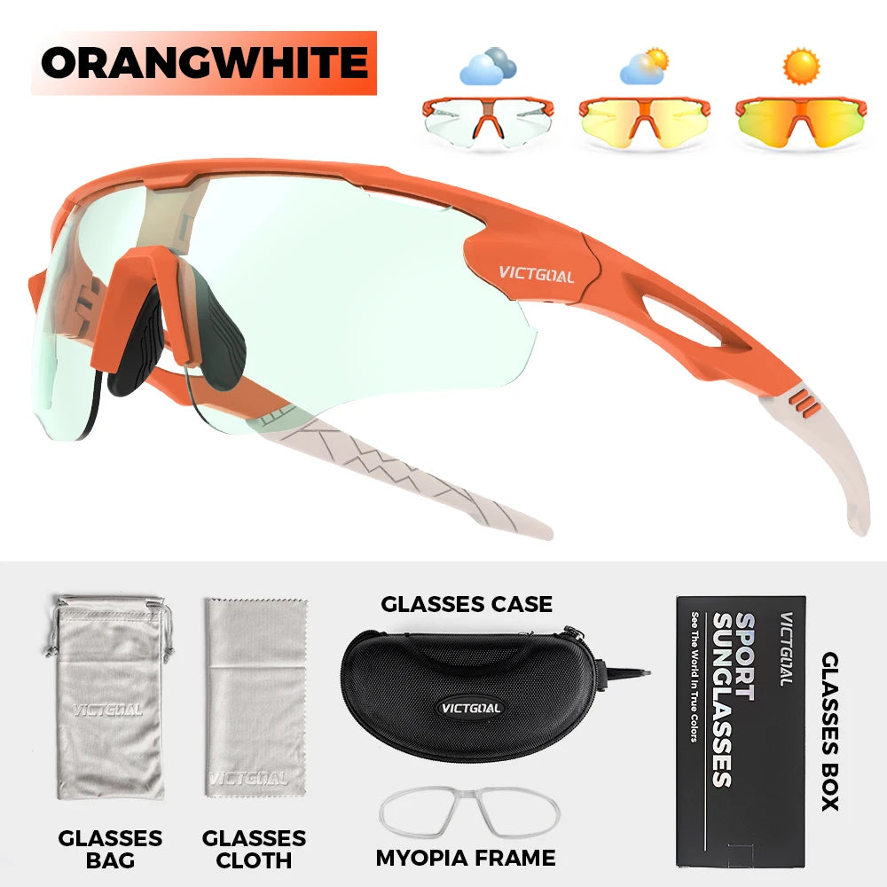 Victgoal Photochromic Cycling Sunglasses With UV400 Eye Protection