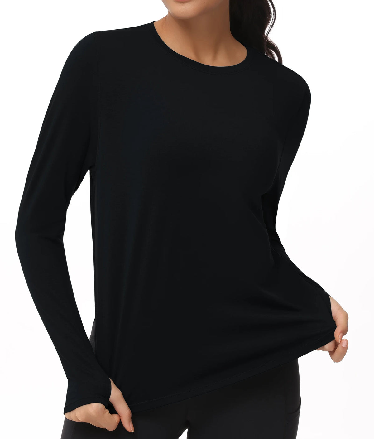 The Gym People Women Lightweight Yoga Shirt With Thumb Hole