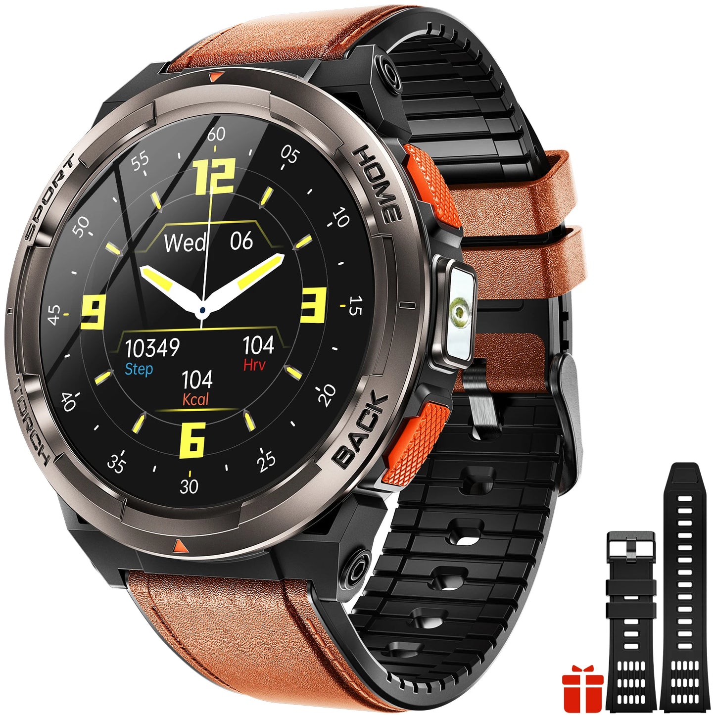 EIGIIS KE5 Rugged Smart Watch With Flashlight And Waterproof Design