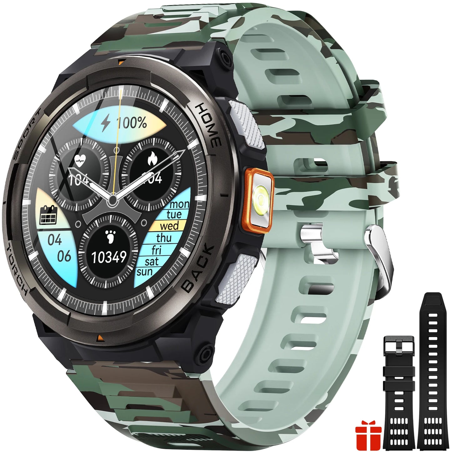 EIGIIS KE5 Sports Smart Watch With Compass Barometer And Flashlight