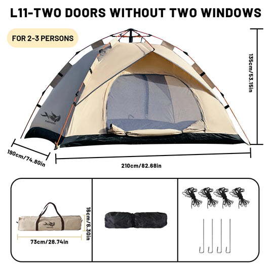 Pakicetus Automatic Pop Up Camping Tent Portable Waterproof Shelter