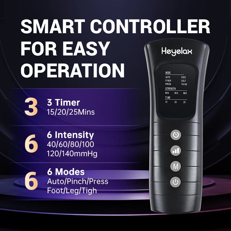 Heyelax Leg Compression Massager for Circulation and Muscle Recovery