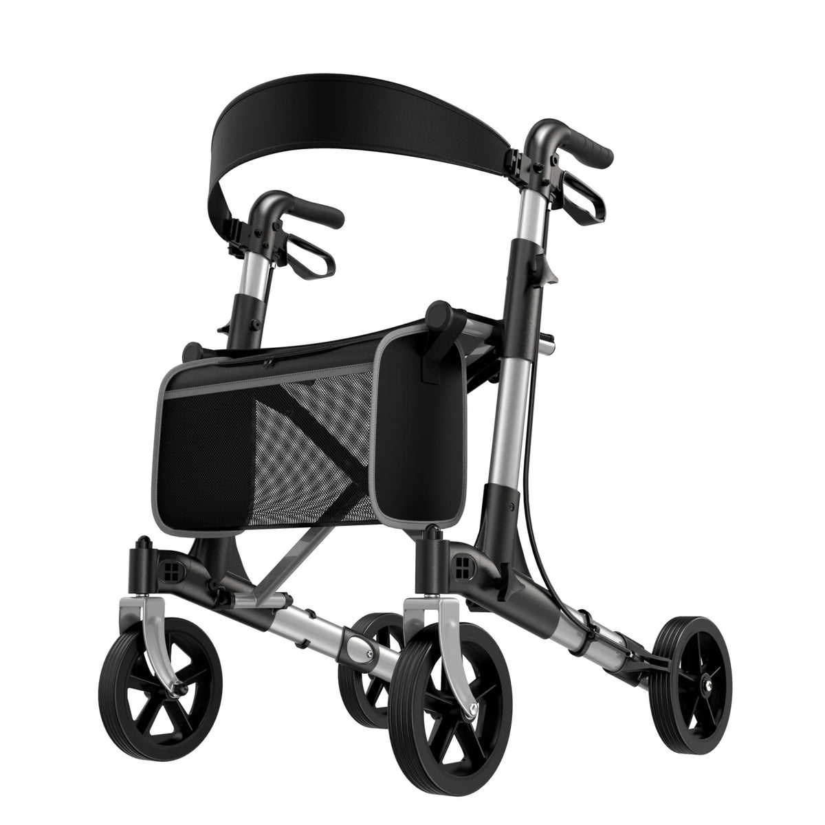 Maidesite Foldable Aluminum Rollator Walker With Seat