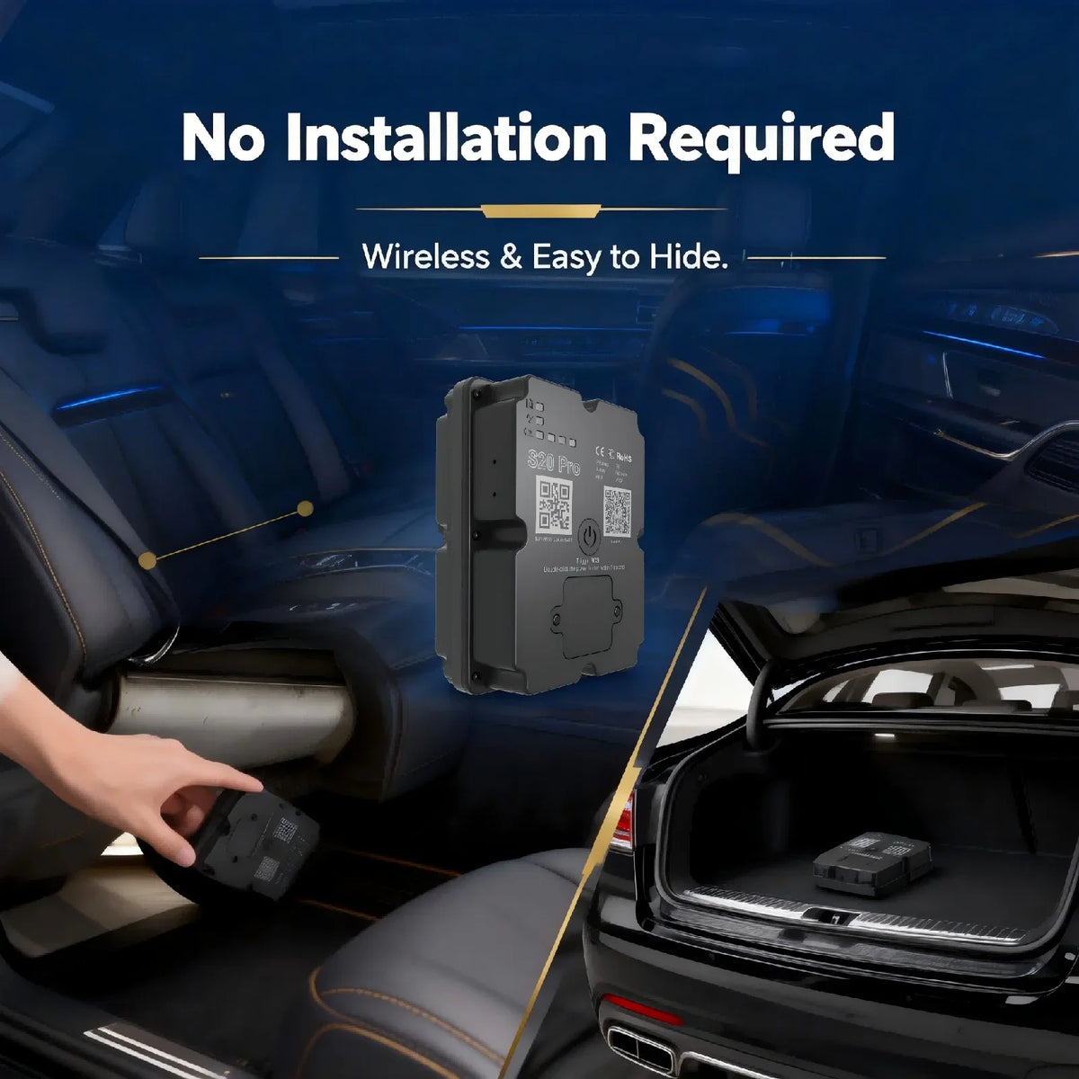 Wanwaytech Portable 4G GPS Tracker For Live Vehicle Location Monitoring