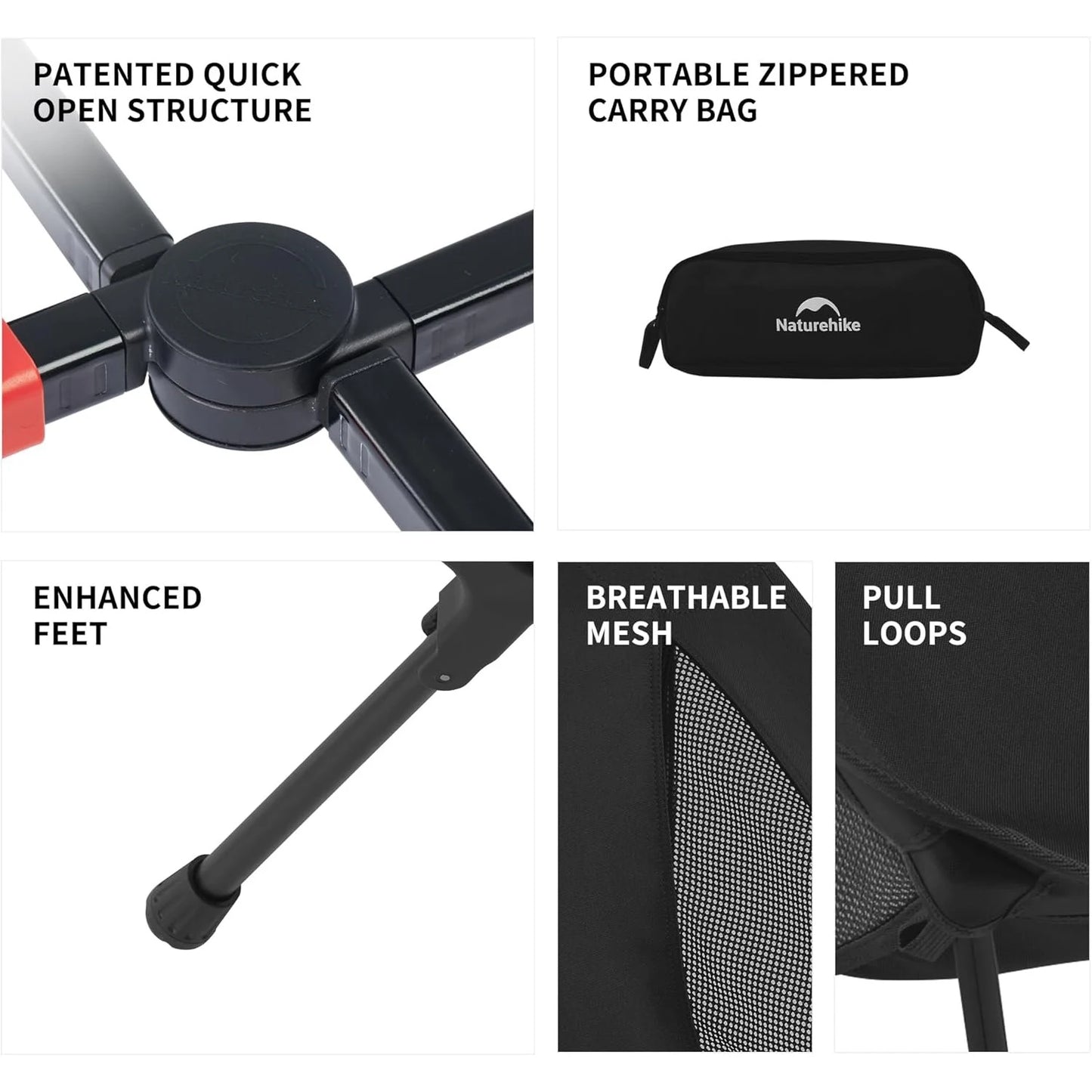 Naturehike Ultralight Folding Camping Chair Aluminum Alloy Backpacking Hiking