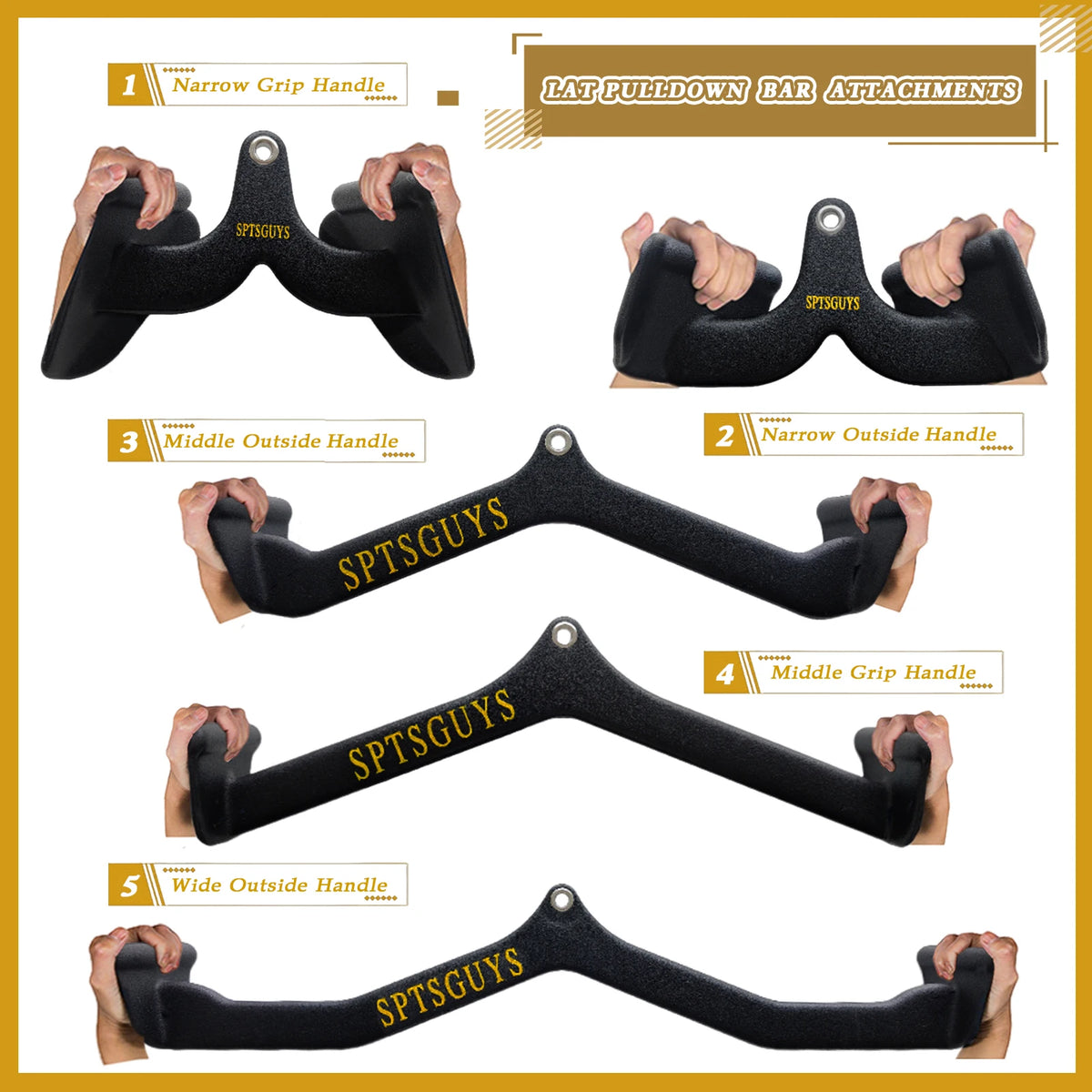 Marsafit Lat Pulldown Bar for Cable Pulley Home Gym Fitness