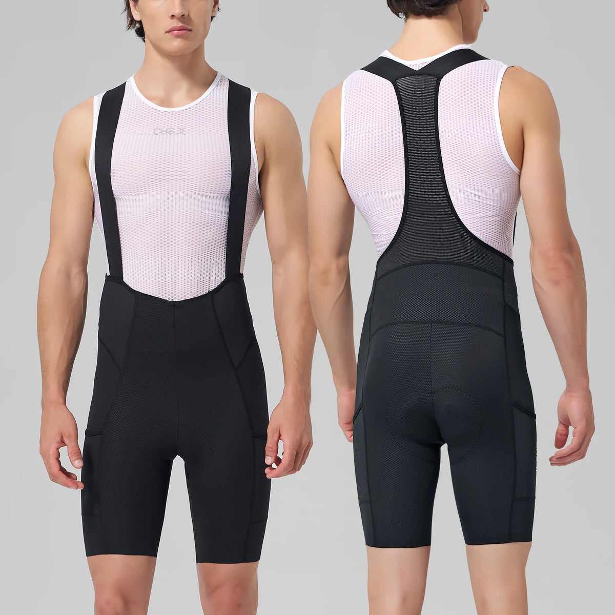 Cheji Men's Cycling Bib Shorts With Breathable Quick Dry Comfort