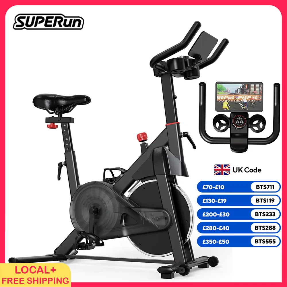 Superun 32 Level Magnetic Resistance Stationary Exercise Bike