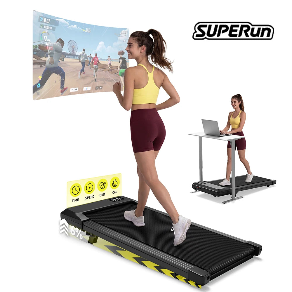 Superun Portable Under Desk Walking Pad for Home and Office