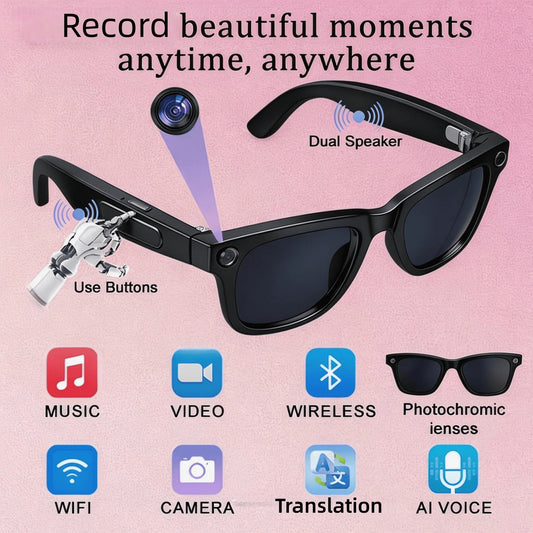 W&O AI Smart Video Glasses With Real Time Translation