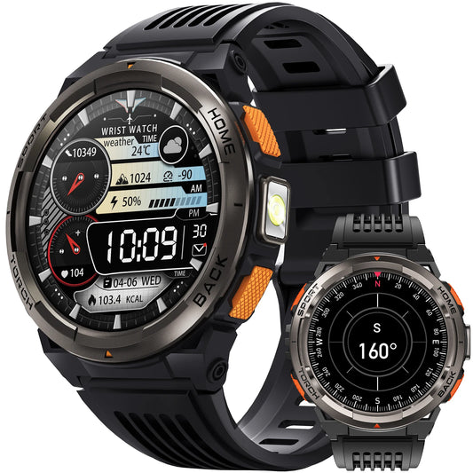 EIGIIS KE5 Rugged Smart Watch With Flashlight And Waterproof Design