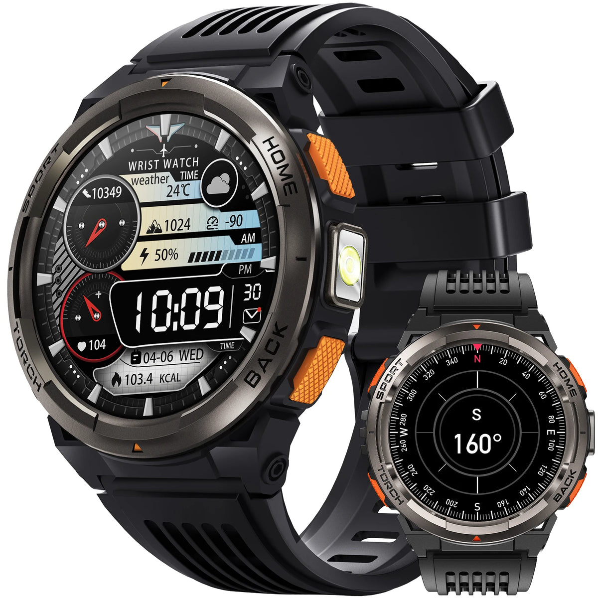 EIGIIS KE5 Sports Smart Watch With Compass Barometer And Flashlight