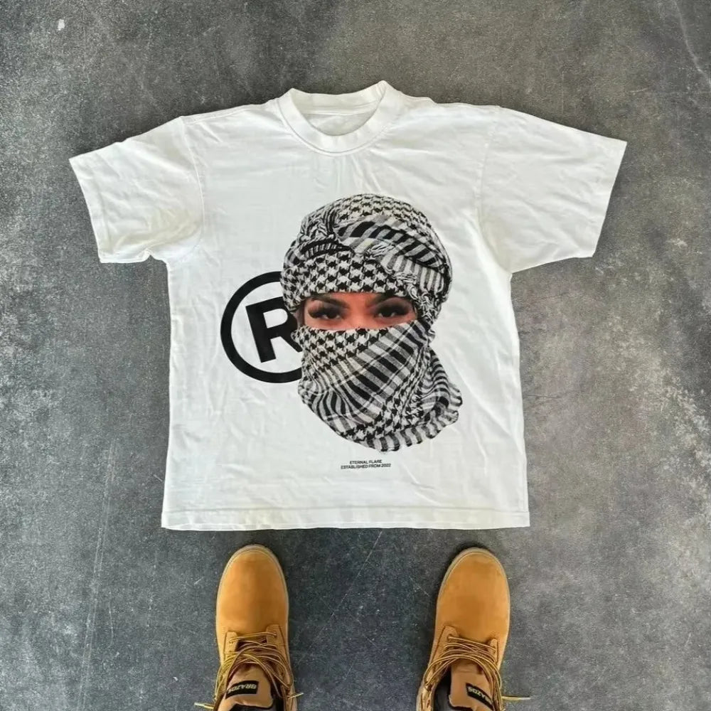 American Letter Graphic Tee Vintage Streetwear Apparel