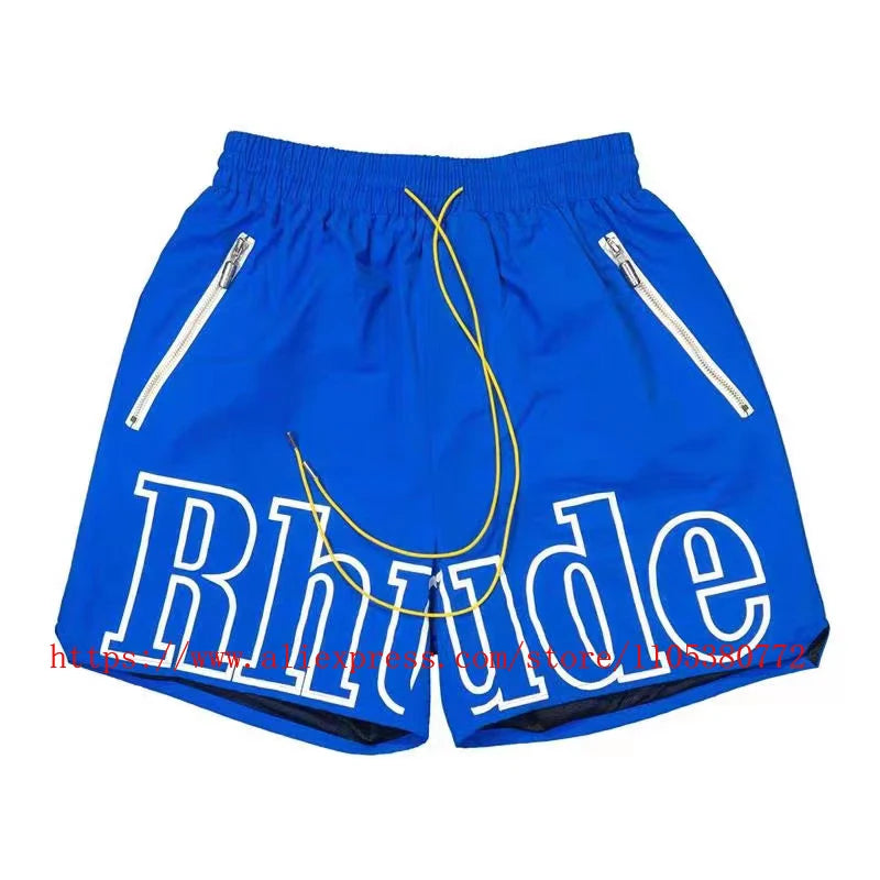 Men's Casual Elastic Waist Zip Pocket Summer Shorts
