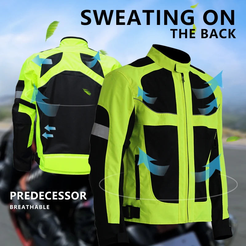 Motorcycle Reflective Padded Protective Riding Jacket