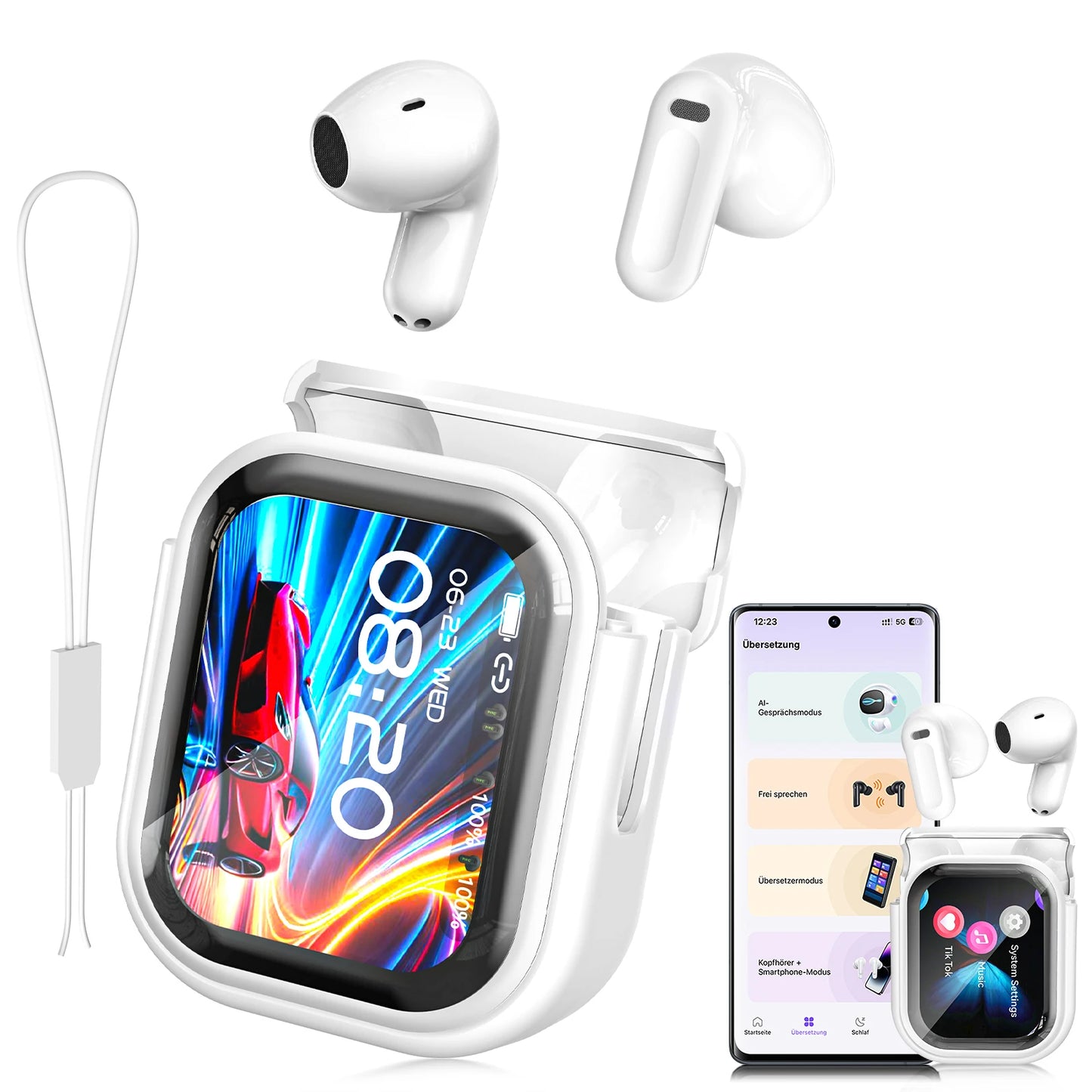 HTC Ne20 Wireless Earphones With Active Noise Cancellation LED Display